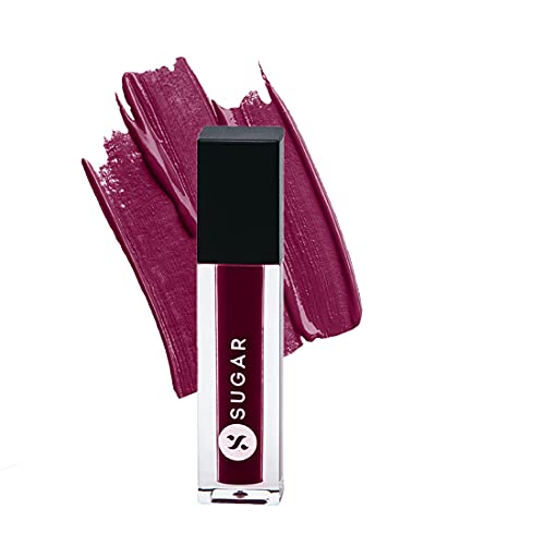 Image of SUGAR Cosmetics Smudge Me Not Liquid Lipsticks for Women | Transferproof & Waterproof | Lasts 12+ Hours | Matte Lipstick | 1.1ml - 08 Wine And Shine