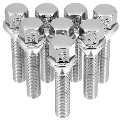 QUARKZMAN M12 x 1.5 Tige Roue Boulons Cosse Écrous Chrome Roue Goujons Ensemble 8pcs