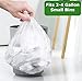 Small Trash Bags 2-4 Gallon Clear Garbage Bags (800 Count) CCLINERS Bulk Bathroom Trash Bags fits 2 Gallon 3 Gallon 4 Gallon Wastebasket liners for Home and Office (800 Bags)