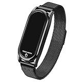 TOOCAT Sport Watch, Fashion Touch LED Digital Watch Outdoor 30M Waterproof Stainless Steel Mesh Belt Bands Wristwatch for Men Women Teens Students (Black-LED Metal Strap)