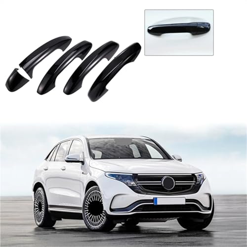 Cache poignée de porte Benz Classe C W205 (2016-2020) noir LHD