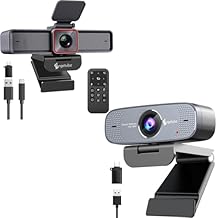 Angetube 4K Webcam with AI Tracking,Remote Control 4K Web Camera/10X Digital Zoom & 1080P Webcam with Microphone 1080P Web Cam Computer Caemra with Autofocus Computer Czmera