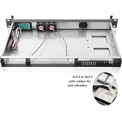 1.Rackchoice 1U Compact Server/Desktop Mini-ITX Chassis - 9.84" Depth,Supports Mini-ITX Motherboard, Business IT Use, Black