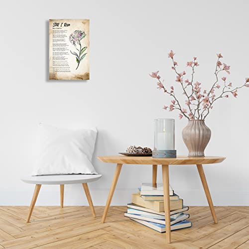 Still I Rise Maya Angelou Wall Art Framed Motivational Poster Vintage Poem Wall Art Prints Maya Angelou Quotes Wall Art Famous Poems Poster Framed (12X18 Inch) #TOP1