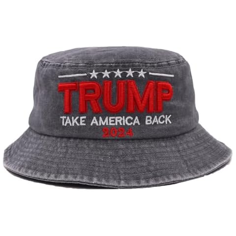 Trump 2024 MAGA Bucket Hats for Men Women,Donald Trump Bucket Hat Make America Great Again Baseball Caps 3D Embroidery MAGA Trump Hat Cover