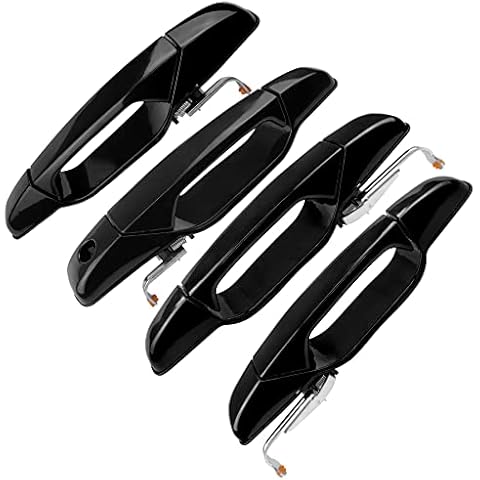 SERVOMASTER 4PCS Exterior Door Handle for 2007-2013 Chevy Silverado 1500, GMC Sierra 1500, Cadillac Escalade, Replaces OE 22738721, 84053434, 84053436, 20828258, 22738722, 25960525, GM1310163 Cover