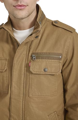 Image of LEVI'S Men's Washed Cotton Military Jacket (Regular & Big & Tall Sizes)