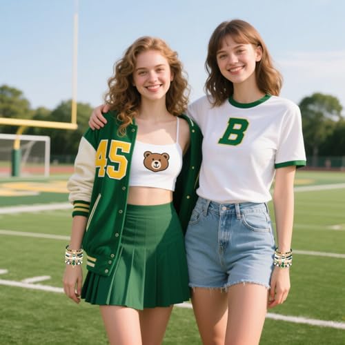 Game Day #1 Bracelet Football Charm Beaded Stretch Bracelet Sports Jewelry for Football Dads Moms Coaches Fans Gifts4