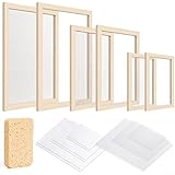 Saugfähiger Schwamm und Holzrahmen für A4 A5 Papierherstellung Projekte mit natürlicher Materialkonstruktion