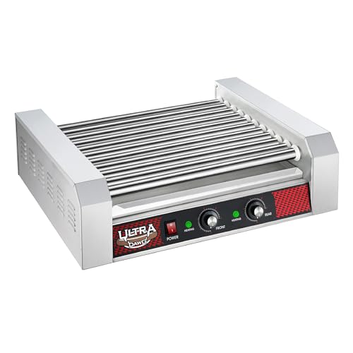 Image of Great Northern Popcorn 11 Roller Hot Dog Machine | Countertop Hot Dog Roller with Dual Temperature Zones - Makes Up to 30 Hotdogs, Brats, or Sausages