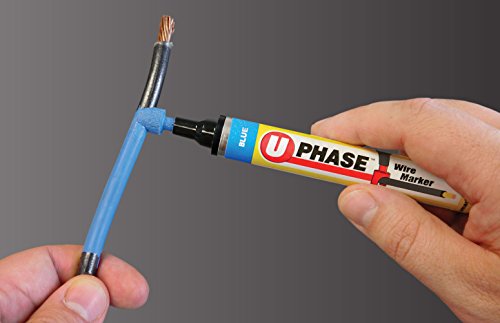 U-Mark U-Phase® Wire Marker 3-Phase Set Brown/Yellow/Orange/Gray (Pack of 4) 10718P3A