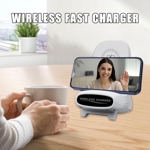 Cargador inalámbrico rápido portátil estación de carga con soporte de teléfono mini silla 3