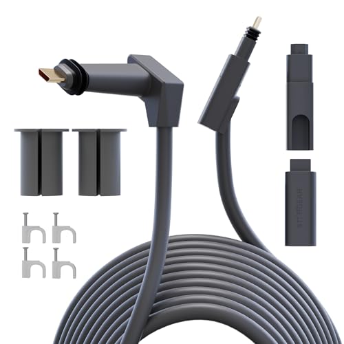 RVMARINEPAT Starlink Cable Gen 2 150FT/46M Extension Replacement Outdoor Waterproof Rectangular Satellite Cable Compatible with Starlink Actuated Gen 2 with Accessories