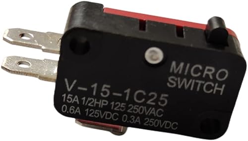 Miniatura 10 de Szliyands Paquete de 20 interruptores de límite micro miniatura V-152-1C25 SPDT momentáneos tipo palanca de bisagra de acción rápida