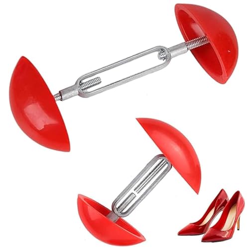 YOUNIEYO Red Mini Shoe Trees 2 Pack Adjustable Shoe Stretchers for Stretching Shoes 4.5/5.4cm