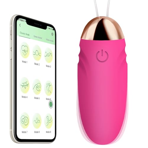 HXLXW Paarvibrator Bullet-Vibrator mit App-Steuerung Rosa
