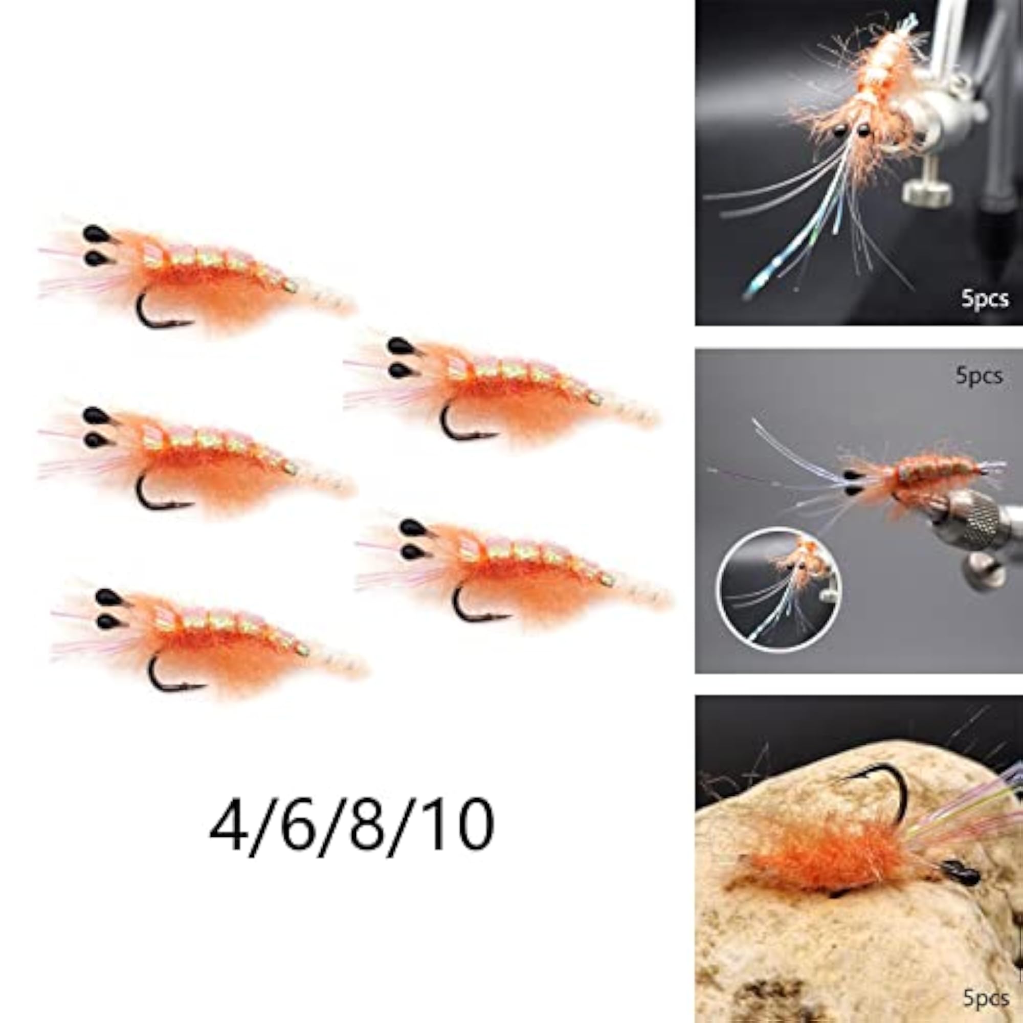 Lifelike Crayfish Fishing Nymph Fly, Sturdy for River Fishing
