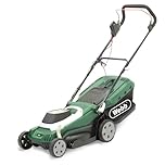 Webb Supreme WEER37RR Electric Rotary Lawnmower with Rear Roller, 6 Cutting Heights, 37cm 15 inch Cutting Width, 1600w Motor, 15 Metre Cable and 40L Collection Bag - 3 Year Guarantee