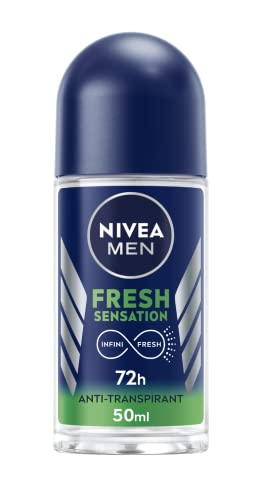 NIVEA MEN Déodorant Bille Fresh Sensation (1 x 50 ML), Déodorant Homme fraîcheur 72 h, Anti-Transpirant parfumé Longue durée à la Formule INFINIFRESH Unique