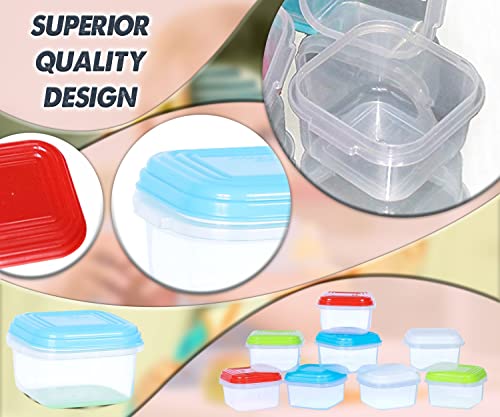Arsuk Airtight Mini Food Storage Container With Lids, Small Deli Containers 16Pcs X 4 Fl Oz Weaning Pots Freezer Cubes For Portion Control Storing Smashed Food, Spices #TOP2