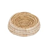 POPETPOP Handwoven Pigeon Nesting Bowls, Bird Nests Straw Incubation Bed, Courtship Breeding House for Pigeon/Dwarf Rabbit/Gerbil/Chinchillas/Parakeet/Guinea Pigs, 24x6.5cm