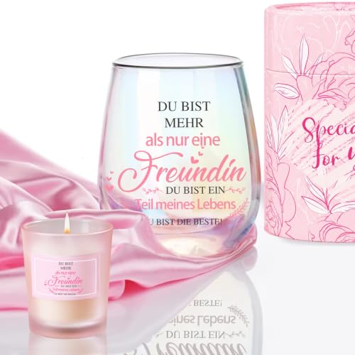 Arefen Geschenke für Freundin Frauen Weingläser Geburtstagsgeschenk für Frauen Personalisierte Geschenke für Beste Freundin Dankeschön… – Ansicht 4