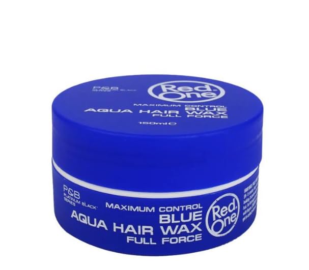 Aqua Hair Wax Azul, cera para peinar, atuendo fuerte, Max Hold 150 g