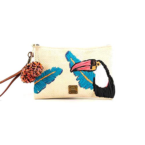 For Time Bolso de mano tucán - Borse da spiaggia Donna, Marrone (Natural), 1x43238x43247 cm (W x H L)