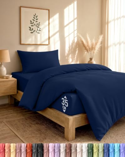 Utopia Bedding 3 Piece Single Bedding Set (Navy)