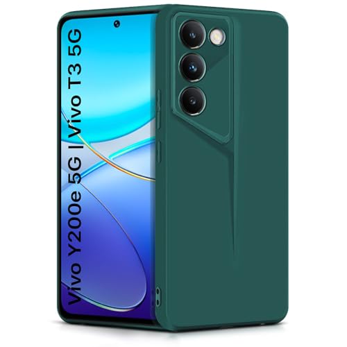 Image of WOW IMAGINE Slim Back Cover for Vivo Y200e 5G | Vivo T3 5G | Blade Series Ultra Thin Case with Lightweight Design | Camera Protection | Soft Matte Silicone Flexible Mobile Case - Green