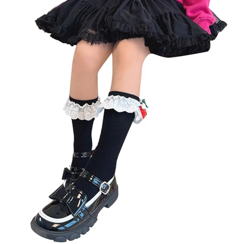 Embroidered Lace Ruffle Socks For Baby Girls Breathable Length Stackable Everyday Wear And Parties Trendy Girls