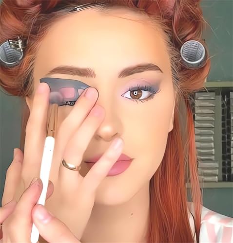 Eyetour Eyeshadow Tool, 2025 Reusable Eyeshadow Aid Tool, Eye Shadow Shaper Tool Eye Shadow Shield and Eyeliner Pen Shield Mold, Professional & Quick Eye Makeup Tool for Women (2PCS) - Image 5