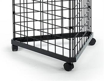 Only Garment Racks #1945B(1) + #1900B(3) + #1904B(9) Black Triangle Grid Tower with Casters