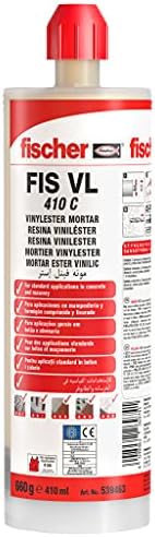 fischer | taco quimico,resina vinilester para hormigon, ladrillo hueco, varilla roscada para fijar toldos, antena, escalera (410ml)