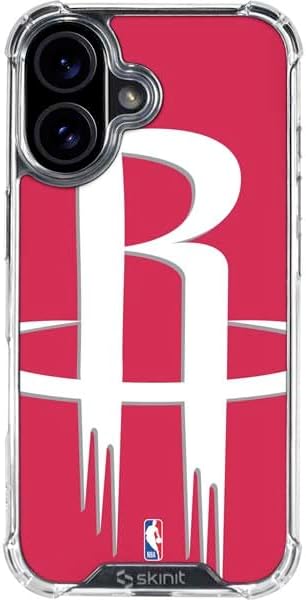 Skinit Clear Phone Case Compatible with iPhone 16 - Officially Licensed NBA Houston Rockets Large Logo Design