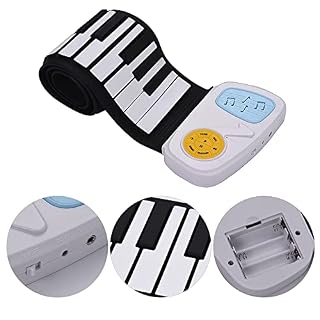 SHUIYUE Portable 49-Key Silicon Clavier électronique Roll-Up Piano Haut-Parleur intégré avec Bande dessinée Autocollant… - Les Beatles, Paul McCartney, John Lennon, RIngo Starr, George Harrison SHUIYUE Portable 49-Key Silicon Clavier électronique Roll-Up Piano Haut-Parleur intégré avec Bande dessinée Autocollant… – Image 3