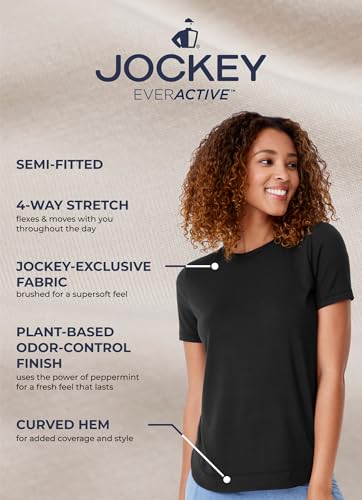 Jockey Women's Activewear EVERACTIVE Short Sleeve Crew Neck Tee3