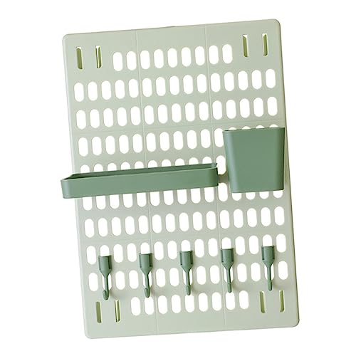 Cabilock 8Pcs Punch Wall Mounted Storage Shelf Versatile Kitchen and Bathroom Organizer Rack with Hooks for Daily Essentials Glasses