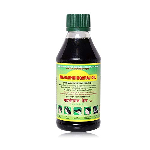 Mahabhringraj Oil 2 Bottles of 200 ml ea, Scalp Massaging Oil Ramakrishna Pharma Brand - Ayurvedic Medicine - Image 5