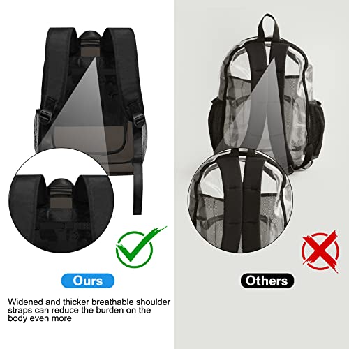 Clear Backpack Heavy Duty Transparent Backpack For Security Travel Work #TOP5