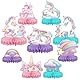 FloralGrace 9 Stück Einhorn Geburtstags Party Set, Regenbogen Einhorn Tischdeko mit Bienenwabe Mittelstück für Einhorn Party Dekoration