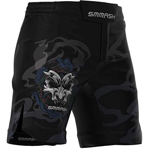 SMMASH Pantalones de Deportes para Hombre Ultraligero, Mallas Deporte Cortos MMA Boxeo Fitness, Shorts MMA BJJ Grappling Krav Maga, Transpirable y Antibacteriano Cover