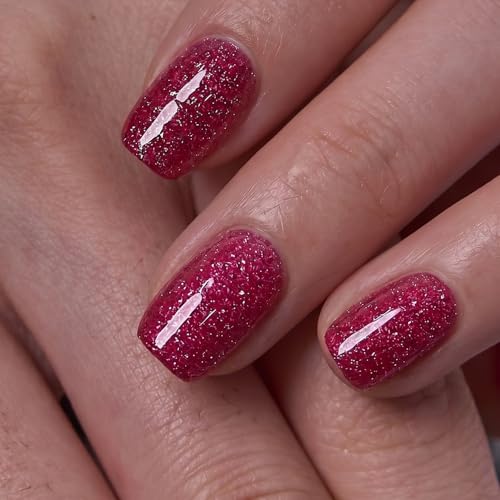 Image of CurvLife Soft Gel Squoval Press-On Nails Short, Reusable Fake Nails with Glue & Adhesive Tabs, 30PCS Salon-Quality Stick-On Nails for At-Home Manicure (Fuchsia Fever)