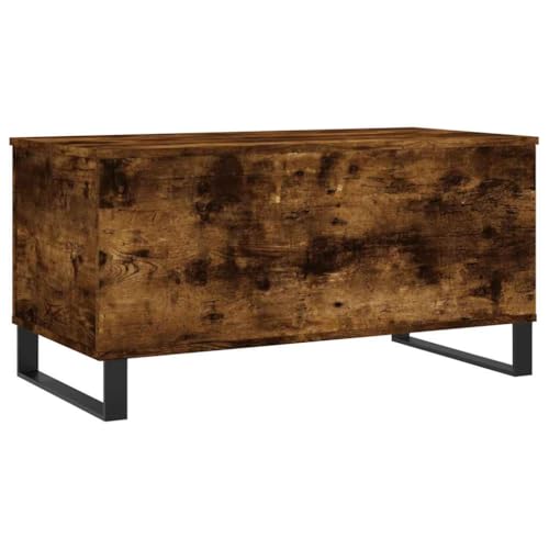 Table basse relevable chêne fumé et bout de canapé convertible