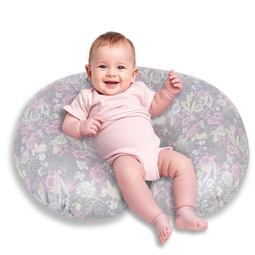 Image of x-vesolje Nursing Pillow, Breastfeeding Pillow with Removable Cover, Ergonomic Breast Feeding Pillow, Baby Feeding Support Pillow for Mom Easier Breastfeeding- Original Size /Dusky Floral