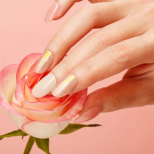 LACOMCHIR Gel Nagellack Set 8ml x 6 Farben LED Farbgel Kit Klassisch Nude Shellac Gellack Semi Permanentes Soak Off Gel… – Bild 4