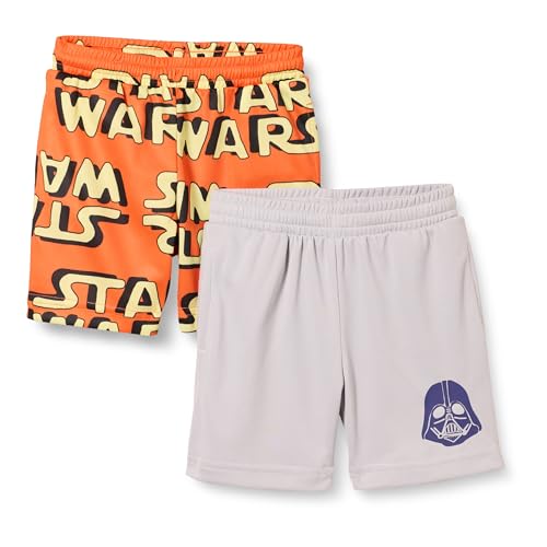 Amazon Essentials Disney | Marvel | Star Wars Boy's Mesh Basketball Gym Shorts, Pack of 2, Star Wars Rebel Logo, Medium - image 1