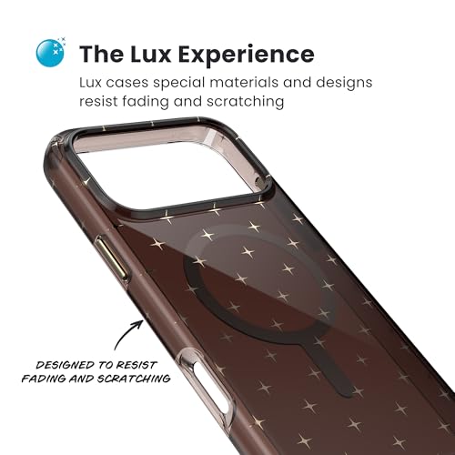 Image of Speck Presidio LUX for iPhone 17 Pro Max Case, MagSafe-Compatible, Slim Protective Case, Luxury Shade /Gold Stars