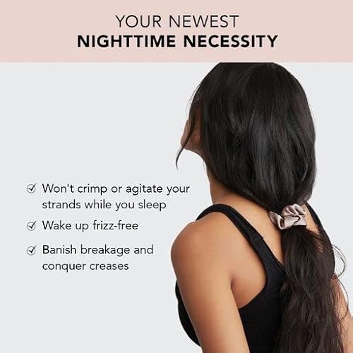 Kitsch Cute Satin Hair Scrunchies For Women - Softer Than Silk Scrunchies For Girls & Stylish Satin Hair Ties For Styling, 5 Pack (Cameo) #TOP2