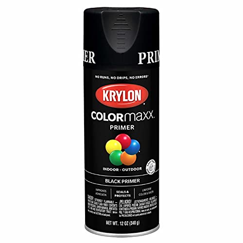 Image of Krylon 5581 Colormaxx Aerosol Paint, 12 Ounce (Pack of 1), Black
